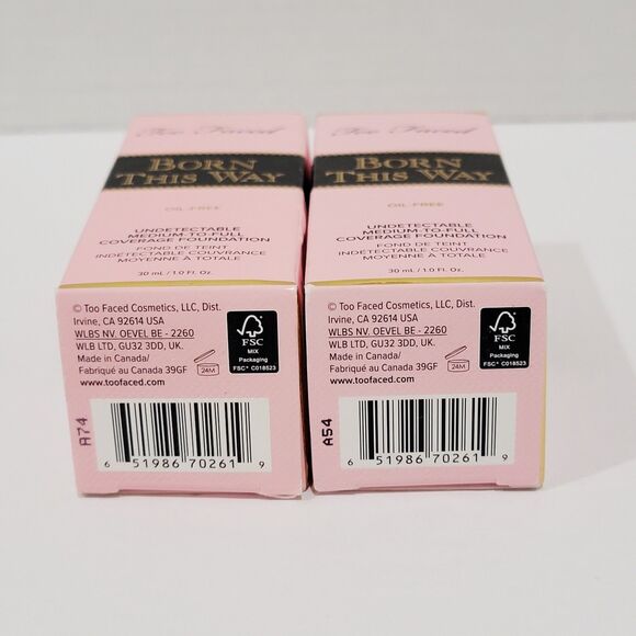 Too Faced Born This Way BUTTER PECAN Undetectable Foundation 1.0 Fl Oz Lot of 2 - Picture 10 of 13